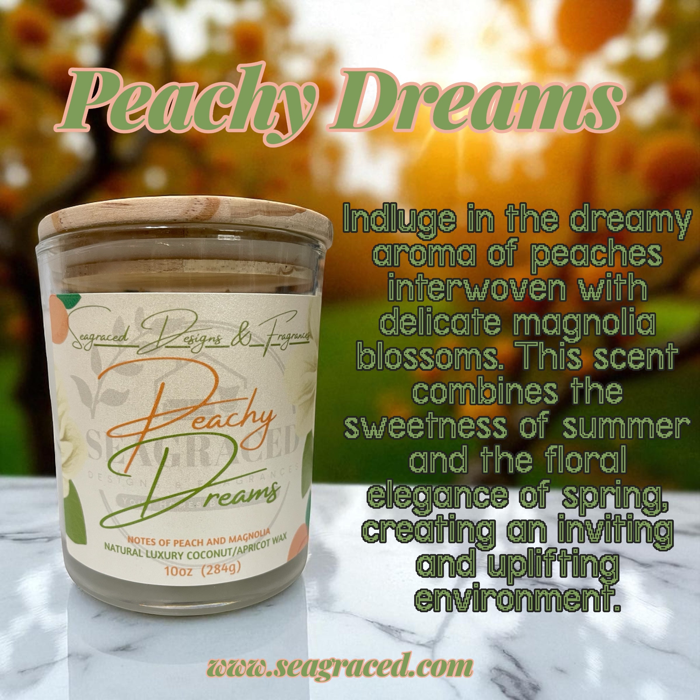 Peachy Dreams 10oz 2-Wick Candle